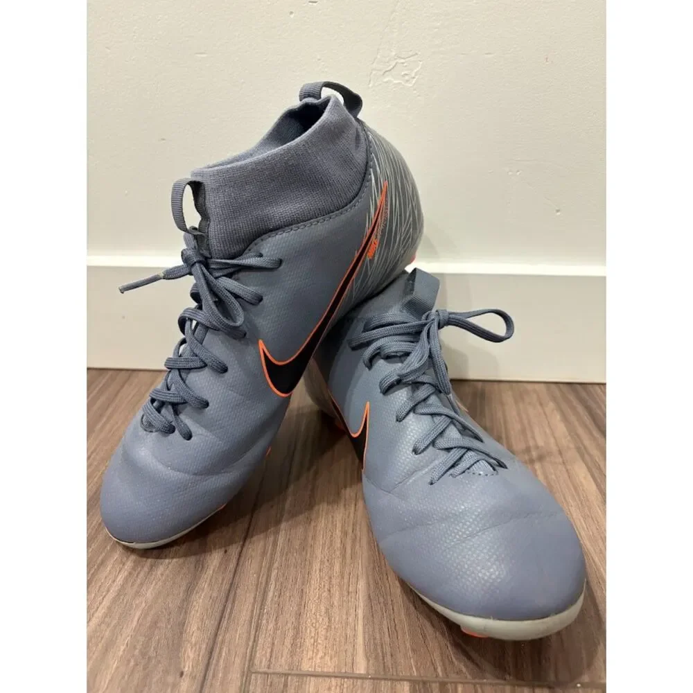 Nike Mercurial Superfly 6 Academy FG/MG Soccer Cleats Youth 5.5Y Grey Orange